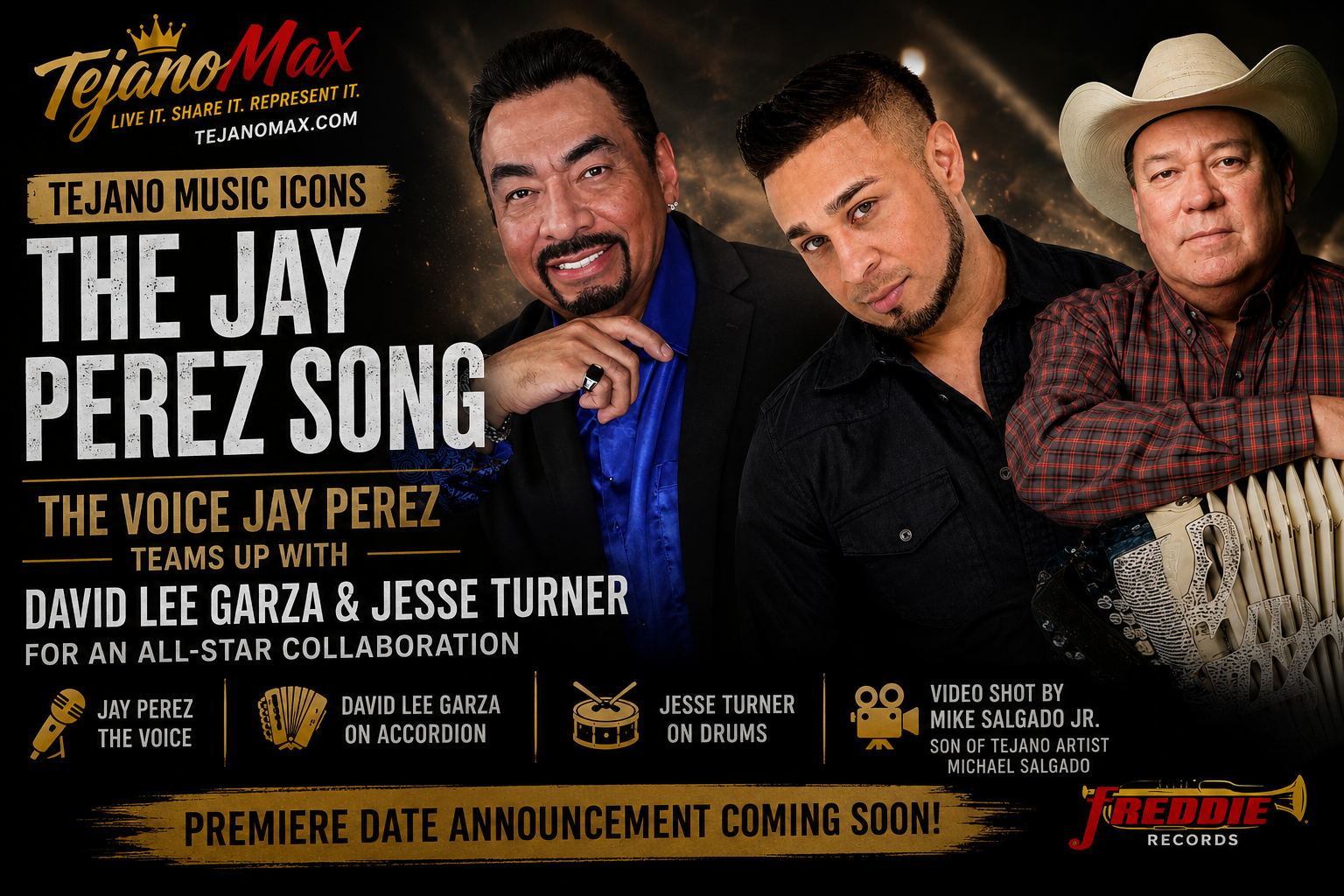 Tejano Heavyweights Unite: Jay Perez, David Lee Garza & Jesse Turner Come Together for “The Jay Perez Song”