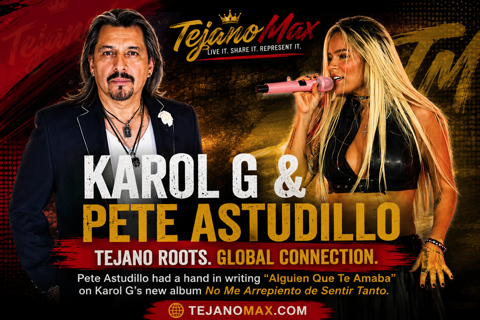 From Tejano Roots to a Global Superstar: Karol G Brings Pete Astudillo Into Her New with new song “Alguien Que Te Amaba,”